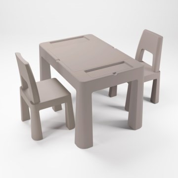 TEGA BABY - Kindertafel met stoelen taupe