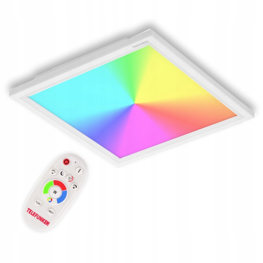 Telefunken 301506TF - LED RGBW Dimbaar lichtpaneel LED/18W/230V 4000K + afstandsbediening