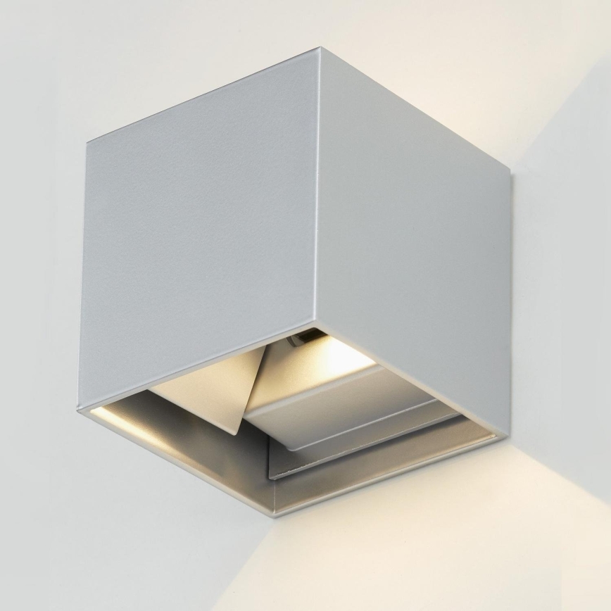 Telefunken 303404TF - LED buitenwandlamp LED/7W/230V IP44 zilver