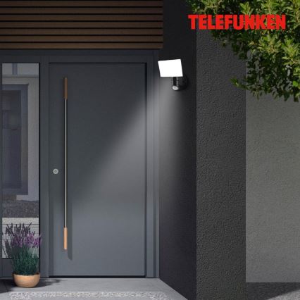 Telefunken 304305TF - LED Wandlamp met sensor voor buiten LED/24W/230V IP44 zwart