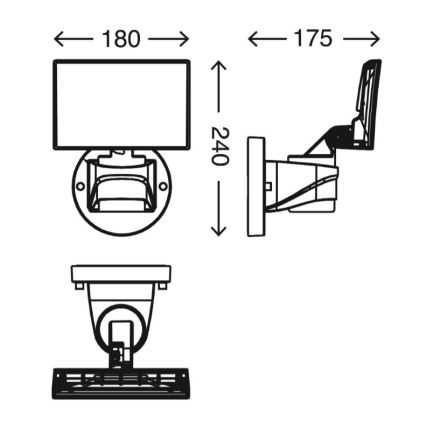 Telefunken 304504TF - LED Buitenwand schijnwerper LED/16W/230V IP44