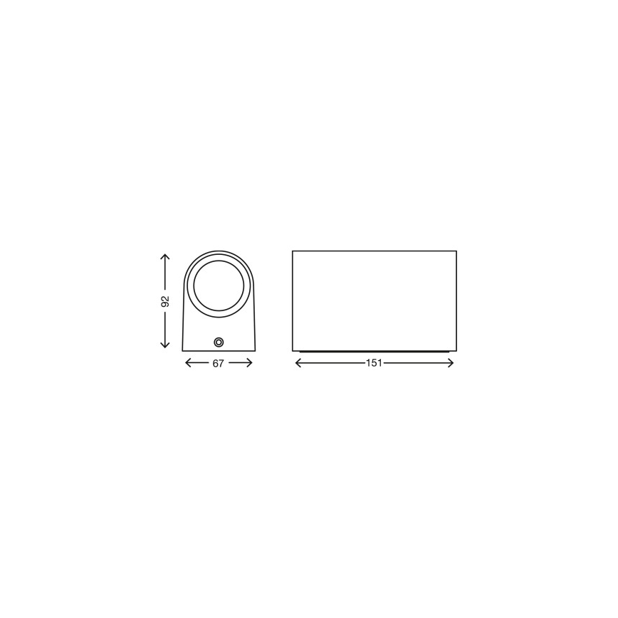 Telefunken 308006TF - LED Wandlamp voor buiten 2xGU10/5W/230V IP44