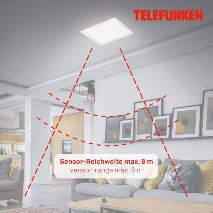 Telefunken 308606TF - LED Bevestigd lichtpaneel met sensor LED/13W/230V