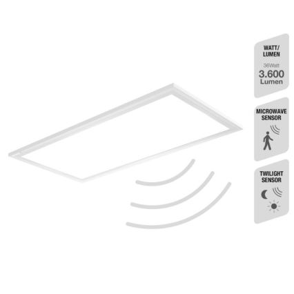 Telefunken 308706TF - LED Plafondlamp met sensor LED/36W/230V