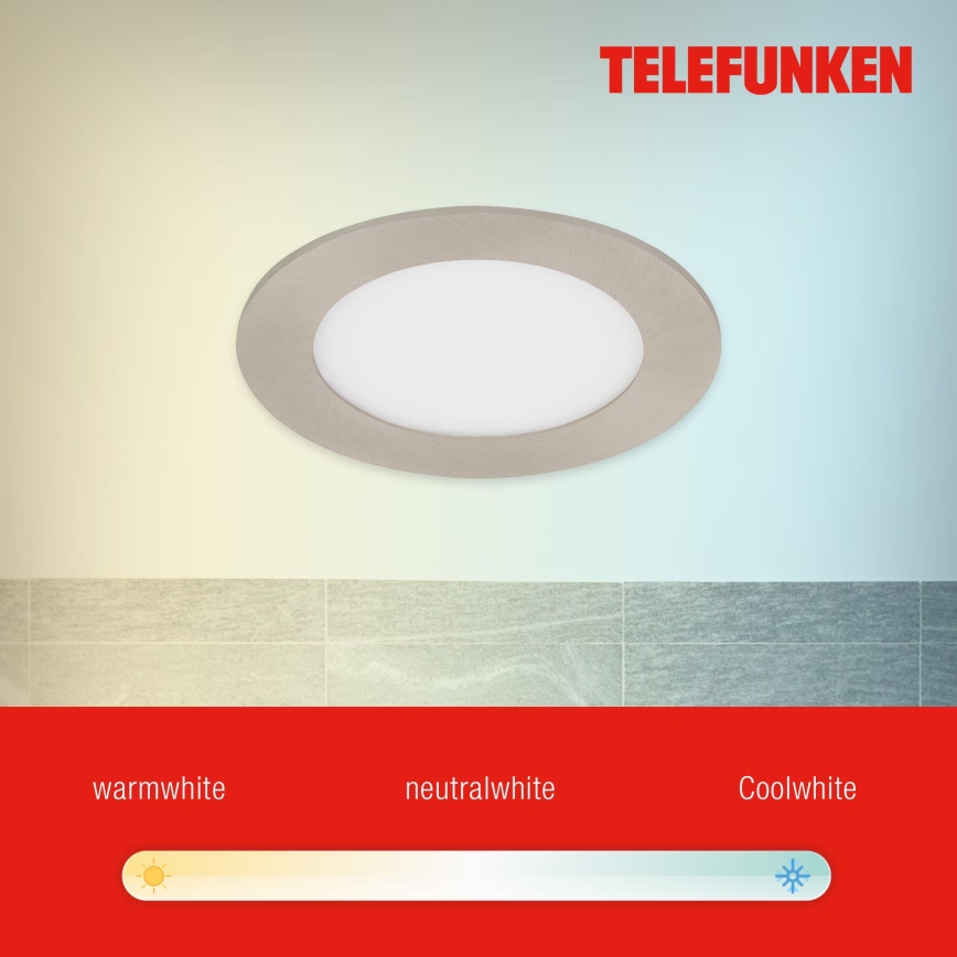 Telefunken 309302TF - LED RGBW Dimbare en hangende badkamer verlichting LED/6W/230V 2700-6500K IP23 Wi-Fi Tuya