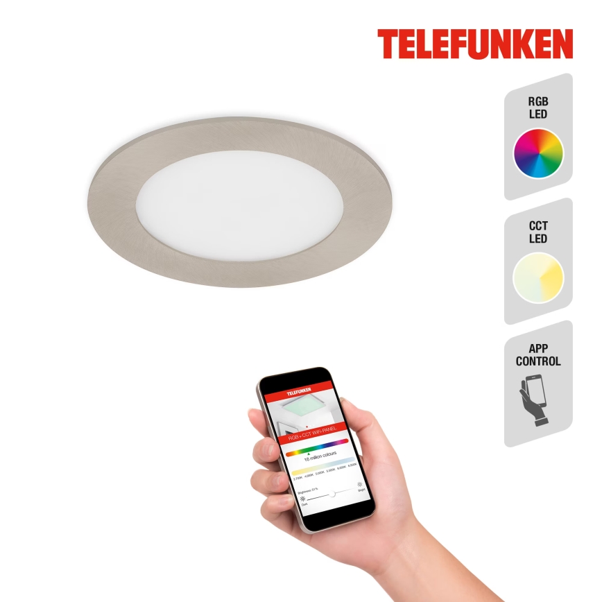 Telefunken 309302TF - LED RGBW Dimbare en hangende badkamer verlichting LED/6W/230V 2700-6500K IP23 Wi-Fi Tuya