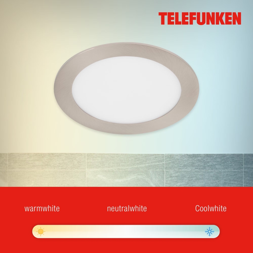 Telefunken 309402TF - LED RGBW Dimbare en hangende badkamer verlichting LED/12W/230V 2700-6500K IP23 Wi-Fi Tuya