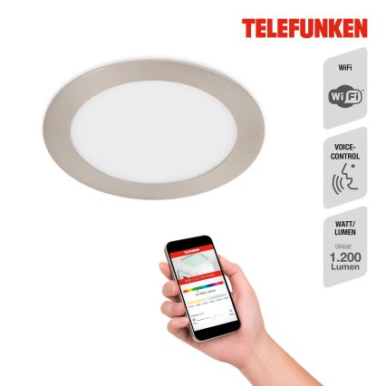 Telefunken 309402TF - LED RGBW Dimbare en hangende badkamer verlichting LED/12W/230V 2700-6500K IP23 Wi-Fi Tuya