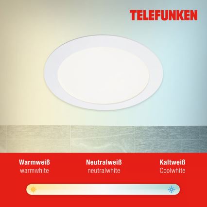 Telefunken 309406TF - FRAME LED RGBW dimbare inbouwspot LED/12W/230V 2700-6500K Wi-Fi Tuya wit