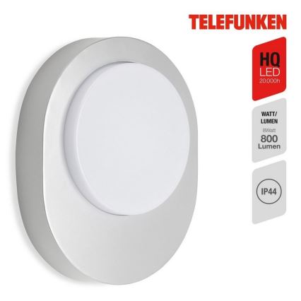 Telefunken 312004TF - LED Wandlamp voor buiten LED/8W/230V IP44 zilver