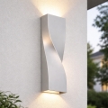 Telefunken 312704TF - LED Wandlamp voor buiten 2xLED/5,5W/230V IP44 zilver
