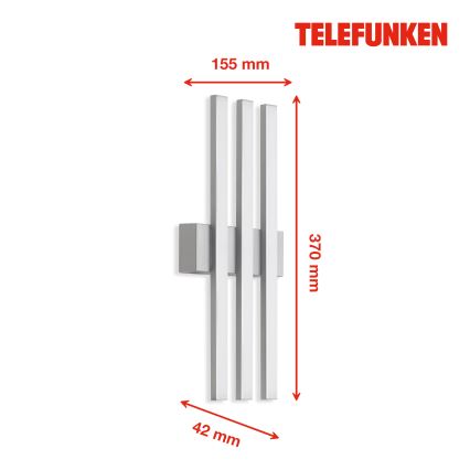 Telefunken 313104TF - LED Wandlamp voor buiten 3xLED/4W/230V IP44