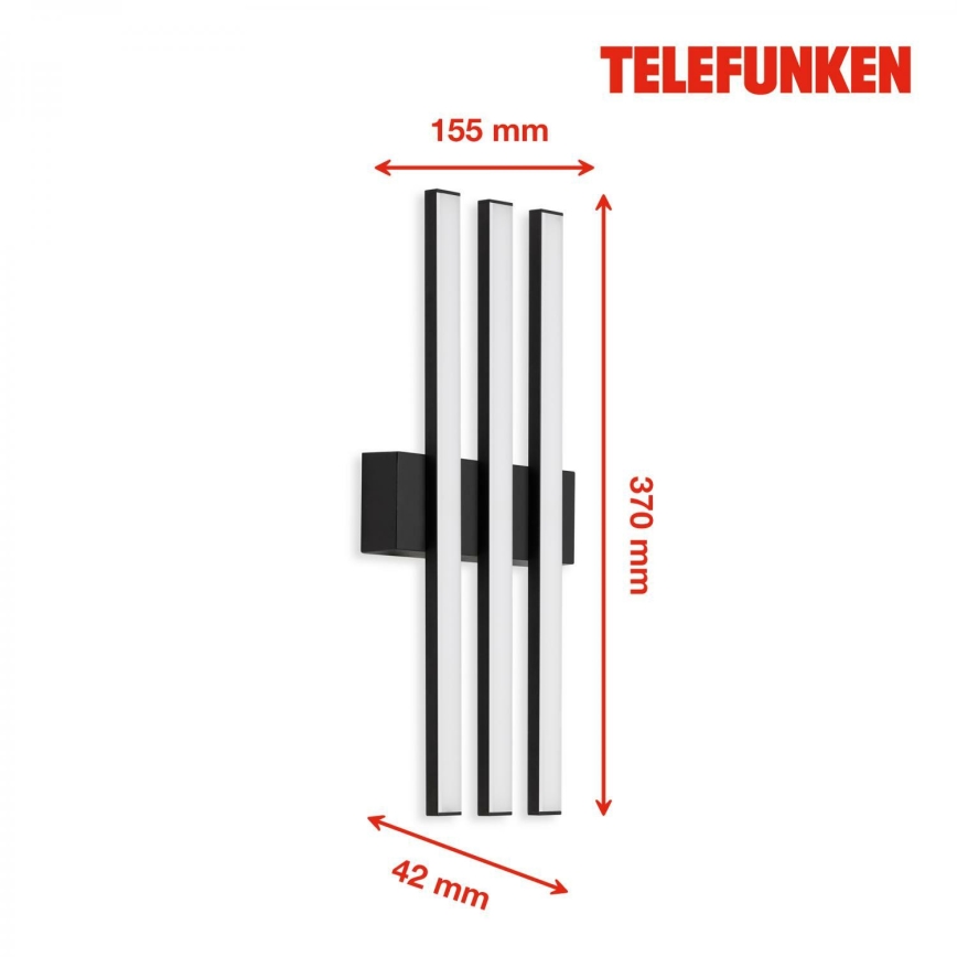 Telefunken 313105TF - LED Wandlamp voor buiten 3xLED/4W/230V IP44