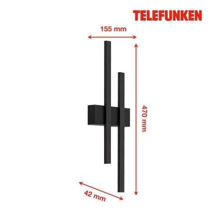 Telefunken 313205TF - LED buitenwandlamp 2xLED/4W/230V 4000K IP44