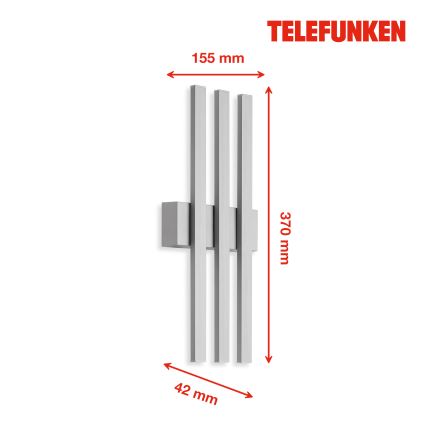 Telefunken 313304TF - LED Wandlamp voor buiten 3xLED/4W/230V IP44