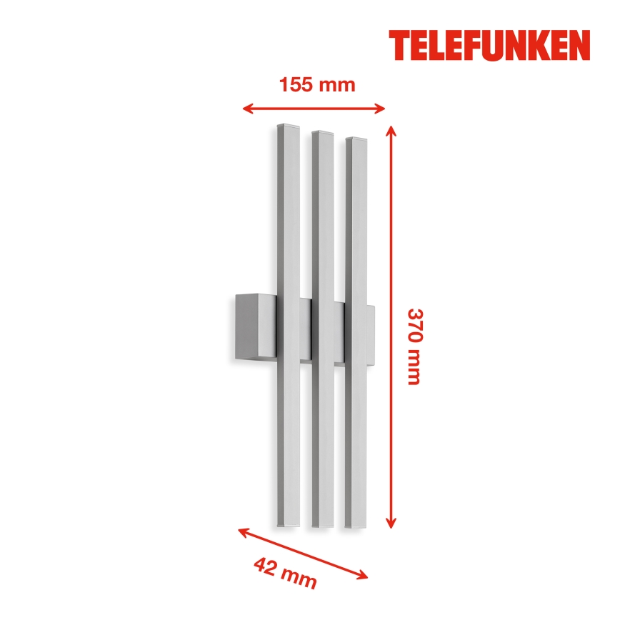 Telefunken 313304TF - LED Wandlamp voor buiten 3xLED/4W/230V IP44