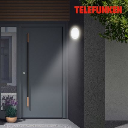 Telefunken 313706TF - LED Wandlamp voor buiten met sensor LED/15W/230V IP44 wit