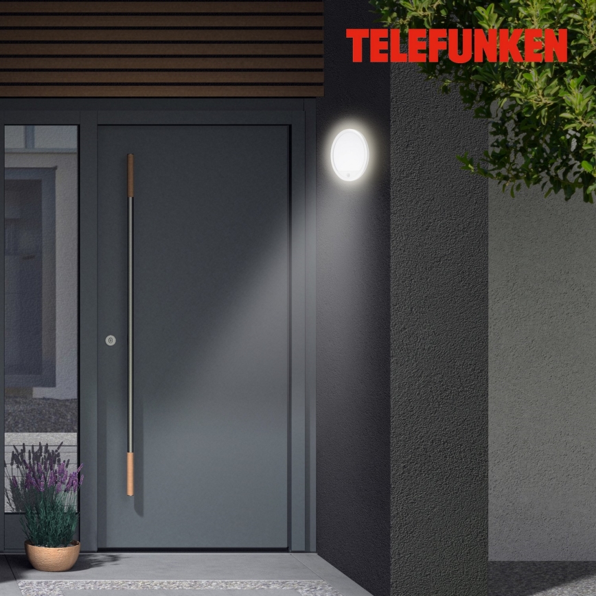 Telefunken 313706TF - LED Wandlamp voor buiten met sensor LED/15W/230V IP44 wit