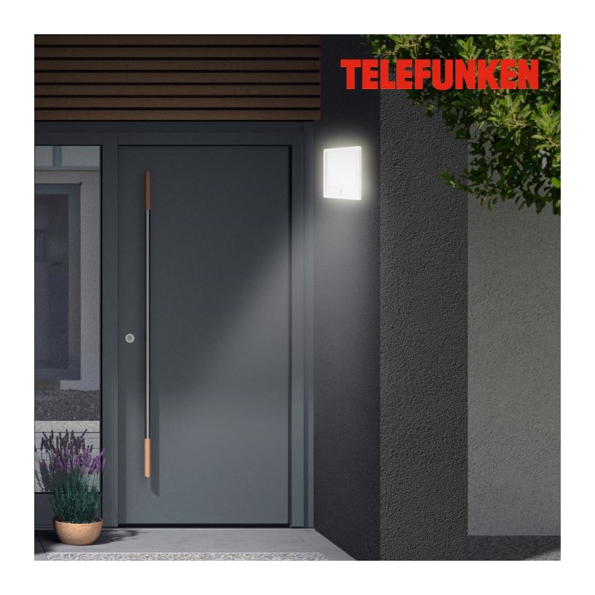 Telefunken 313806TF - LED Buitenwandlamp met sensor LED/15W/230V IP44