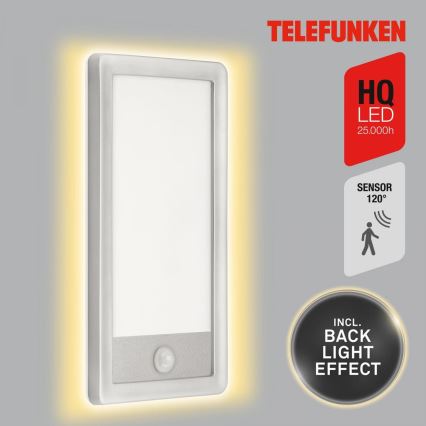 Telefunken 313904TF - LED Wandlamp voor buiten met sensor LED/16W/230V IP44