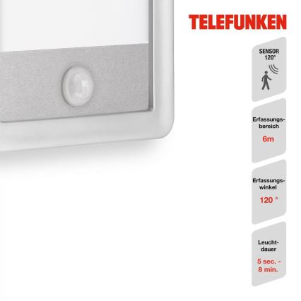 Telefunken 313904TF - LED Wandlamp voor buiten met sensor LED/16W/230V IP44