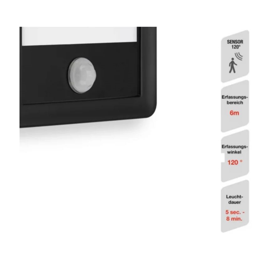 Telefunken 313905TF - LED Wandlamp voor Buiten met Sensor LED/16W/230V IP44