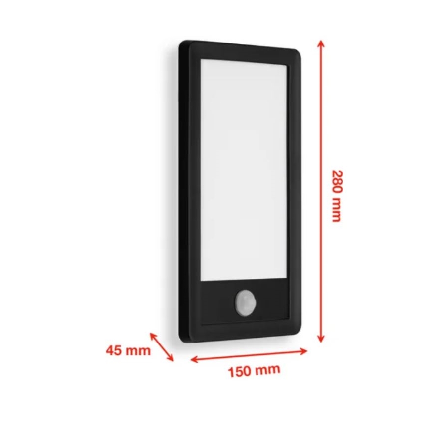 Telefunken 313905TF - LED Wandlamp voor Buiten met Sensor LED/16W/230V IP44