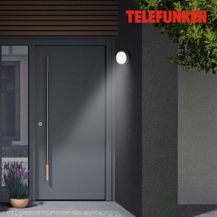 Telefunken 315305TF - LED Wandlamp voor buiten met sensor LED/12W/230V IP44 zwart