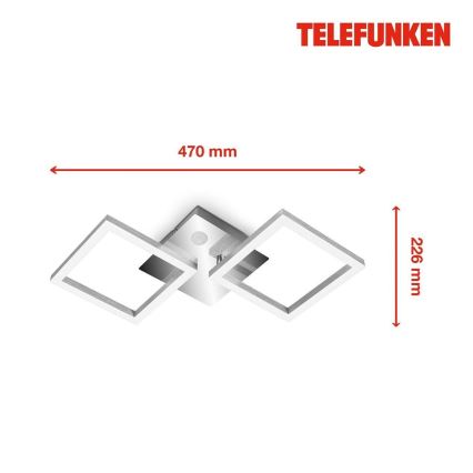 Telefunken 318508TF - LED Plafondlamp met sensor FRAME LED/12W/230V 3000K mat chroom
