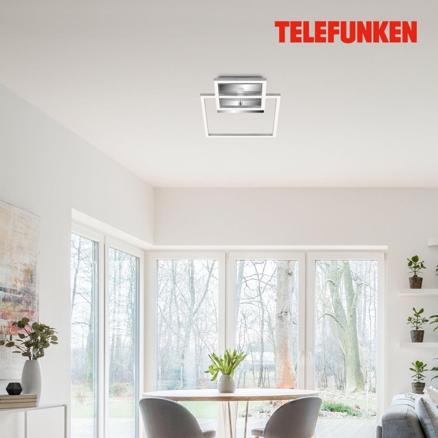 Telefunken 318608TF - LED Plafondlamp met sensor FRAME LED/17W/230V 3000K mat chroom