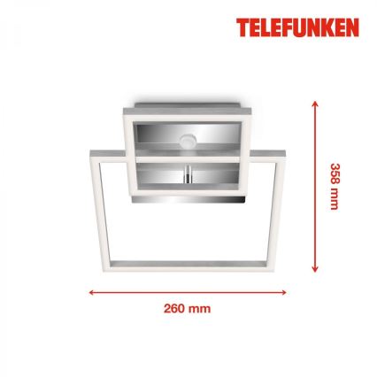 Telefunken 318608TF - LED Plafondlamp met sensor FRAME LED/17W/230V 3000K mat chroom
