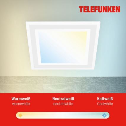 Telefunken 318806TF - LED RGBW Dimbare plafondlamp LED/24W/230V 3000-6500K + afstandsbediening