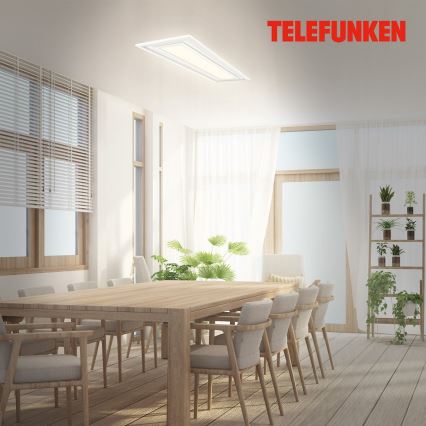 Telefunken 318906TF - LED RGBW dimbare plafondlamp LED/24W/230V 3000-6500K 25x100 cm + afstandsbediening