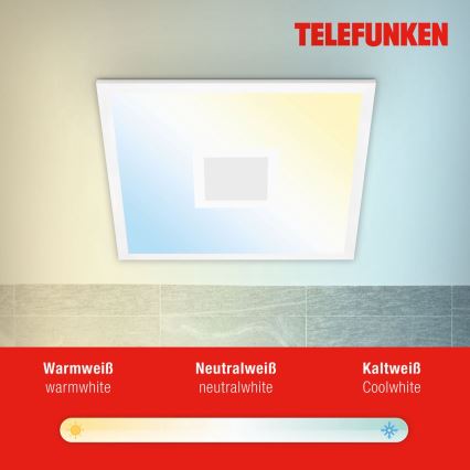 Telefunken 319106TF - RGBW dimbare plafondlamp LED/24W/230V 2700-6500K wit + afstandsbediening