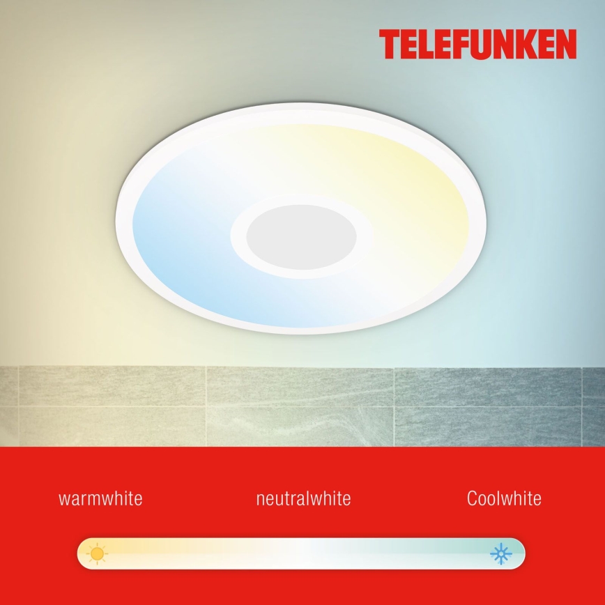 Telefunken 319306TF - LED RGBW Dimbare lamp LED/22W/230V 2700-6500K + afstandsbediening