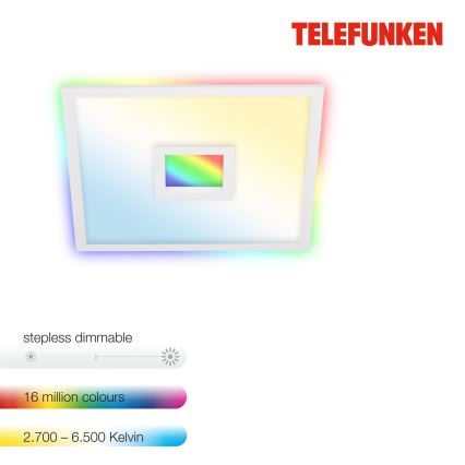 Telefunken 319406TF - RGBW dimbare plafondlamp LED/24W/230V 2700-6500K wit + afstandsbediening