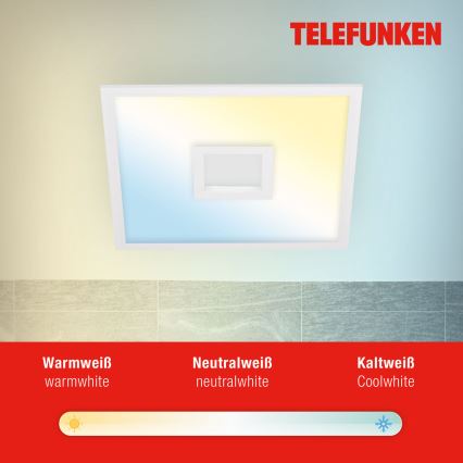 Telefunken 319506TF - RGBW dimbare plafondlamp LED/36W/230V 2700-6500K wit + afstandsbediening