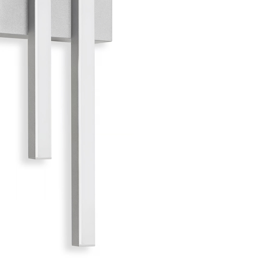 Telefunken - LED buitenwandlamp 2xLED/4W/230V 4000K IP44 zilver