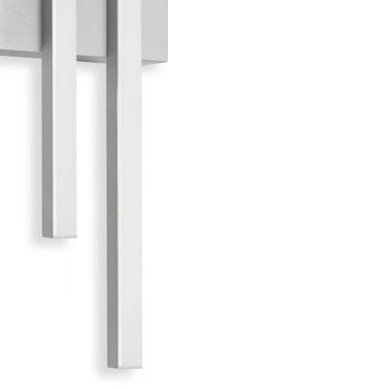 Telefunken - LED buitenwandlamp 2xLED/4W/230V IP44 zilverkleurig