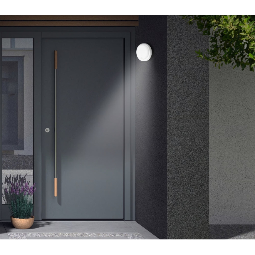 Telefunken - LED buitenwandlamp met schemer- en bewegingssensor LED/12W/230V IP44 wit