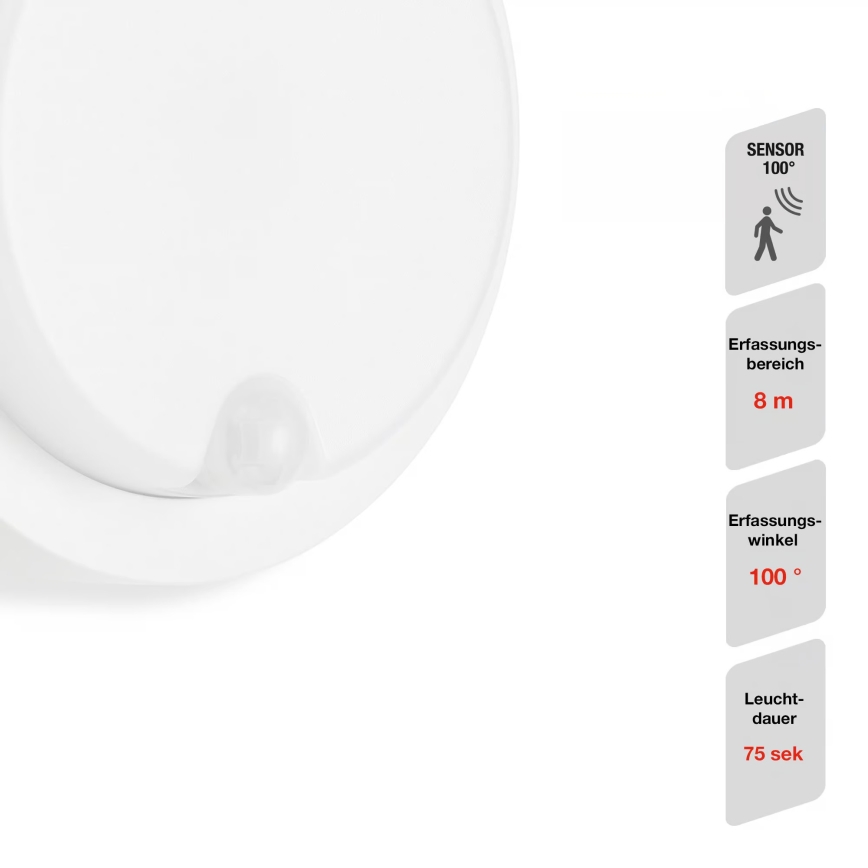 Telefunken - LED buitenwandlamp met schemer- en bewegingssensor LED/12W/230V IP44 wit