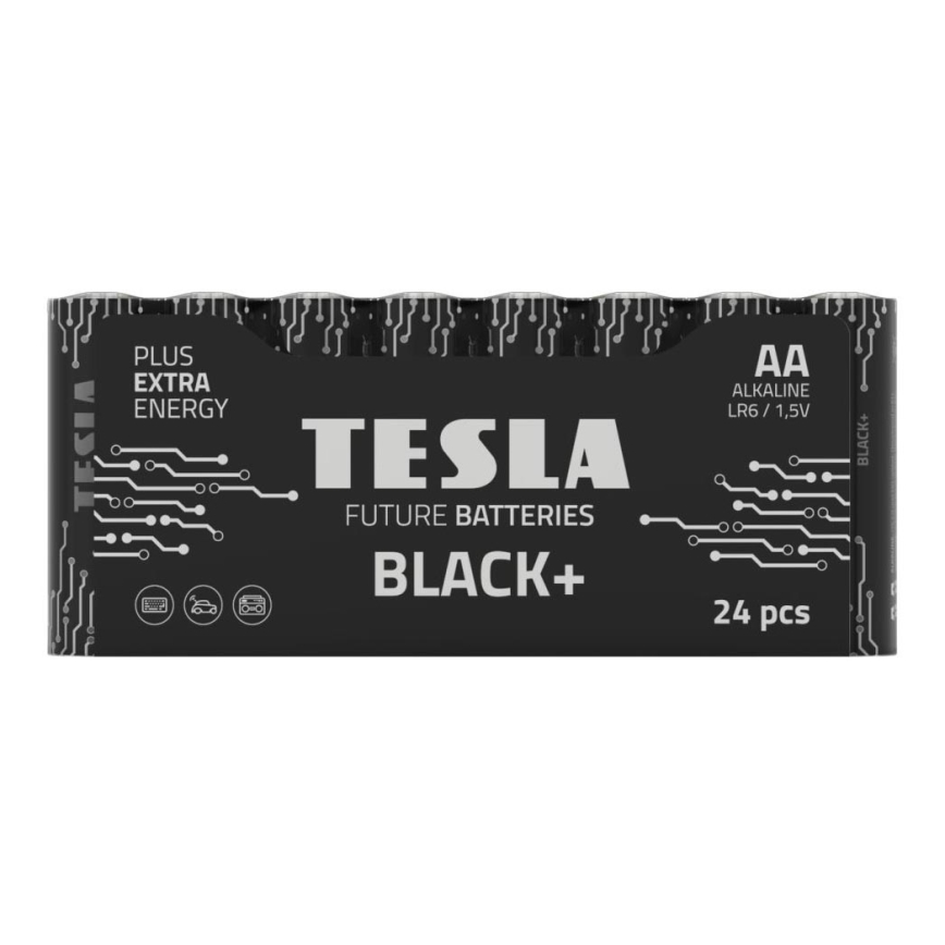Tesla Batteries - 24 st. Alkaline batterij AA BLACK+ 1,5V 2800 mAh