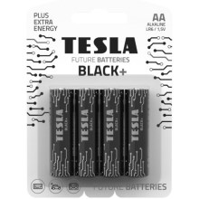 Tesla Batteries - 4 st. Alkaline batterij AA BLACK+ 1,5V