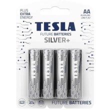Tesla Batteries - 4 st. Alkaline batterij AA SILVER+ 1,5V