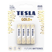 Tesla Batteries - 4 st. Alkaline batterij AAA GOLD+ 1,5V