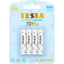 Tesla Batteries - 4 st. Alkaline batterij AAA TOYS+ 1,5V