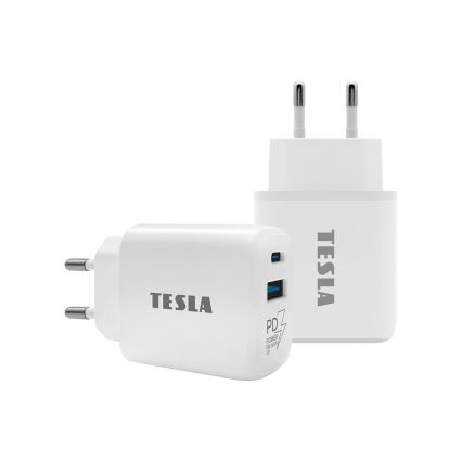 TESLA Electronics - Adapter voor snel opladen Power Delivery 25W wit