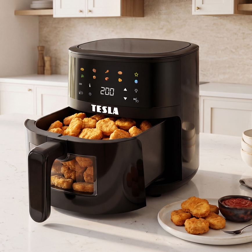 TESLA Electronics AirCook - Airfryer 4,4 l 1450W/230V zwart