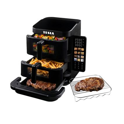 TESLA Electronics AirCook - 3-zone heteluchtfriteuse 14,5 l 2800 W/230 V zwart