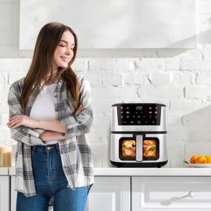 TESLA Electronics AirCook - Multifunctionele digitale air fryer 7 l 1600W/230V